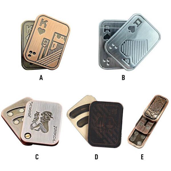 2022 Click Clicker Poker Slider Push Card Hand Fidget decompression EDC Toy Gift