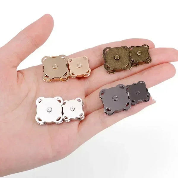 1/10Sets Magnetic Snap Fasteners Clasps Buttons Handbag Purse Wallet Craft Bags Parts Mini Adsorption Buckle 14/18mm Wholesale