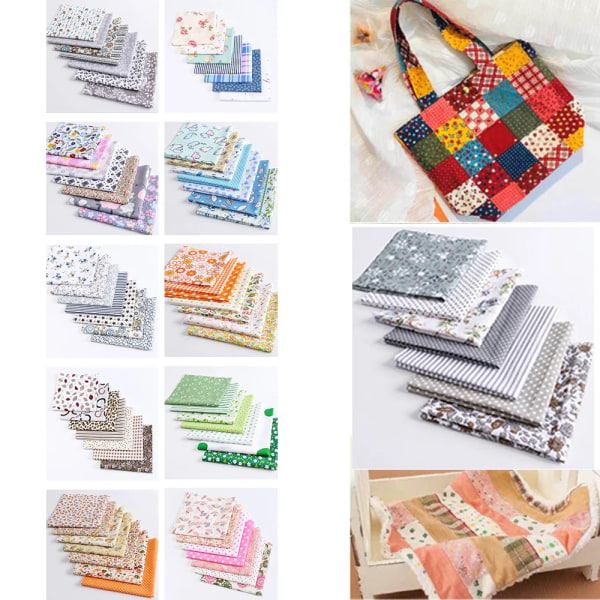25*25Cm Cotton Fabric Assorted Mixed Pattern Bundle Quilting Cotton Fabric For Patchwork Needlework DIY Handmade Accessories
