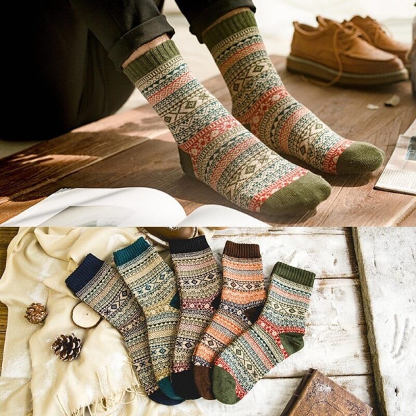 Winter Thick Warm Stripe Wool Socks Casual Sock Business Man