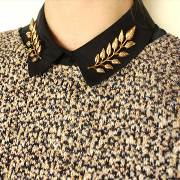 Korean jewelry wind retro tree men and women universal brooch leaf shirt suit collar wholesale Pins And Brooches  Lapel Pin