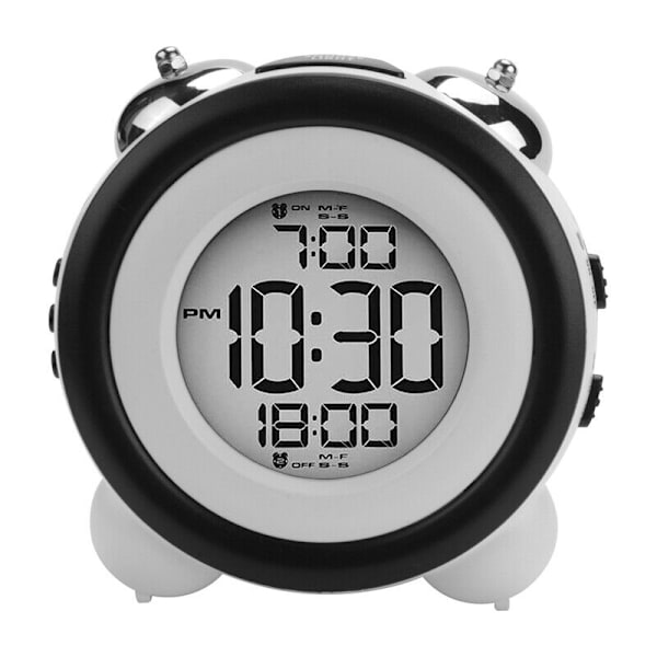 Digital Alarm Clock,Time Date Display Twin Bell Very Loud for Heavy Sleepers DA8