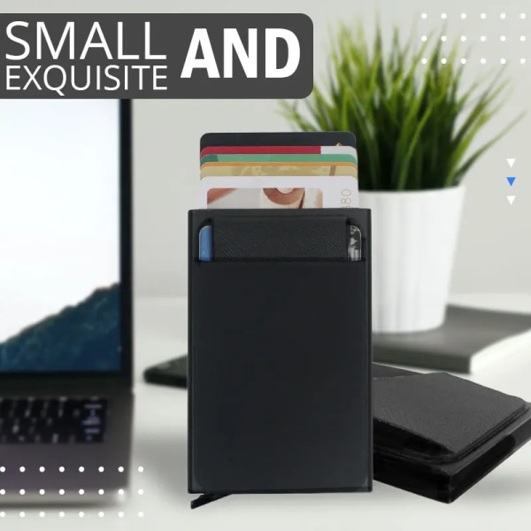 Aluminum Card Holder RFID Credit Card Holder Automatic Pop-up Bank Card Box Smart Quick Release Women Wallet Mini car Package