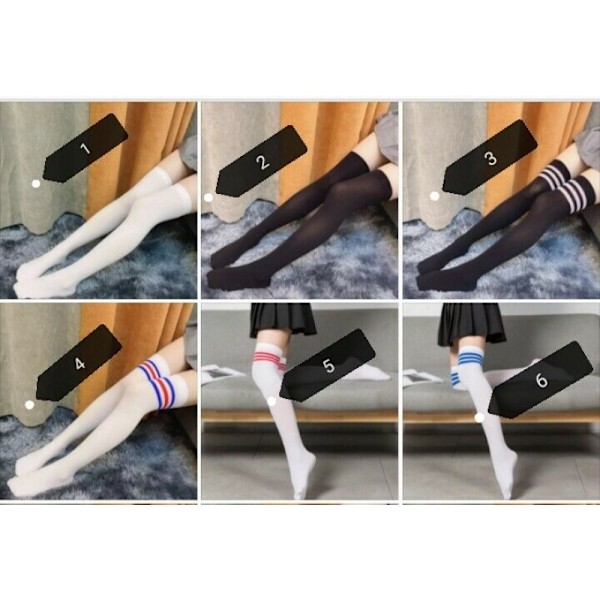 Thigh High Socks High knee Socks Women Striped Over Knee Stocking