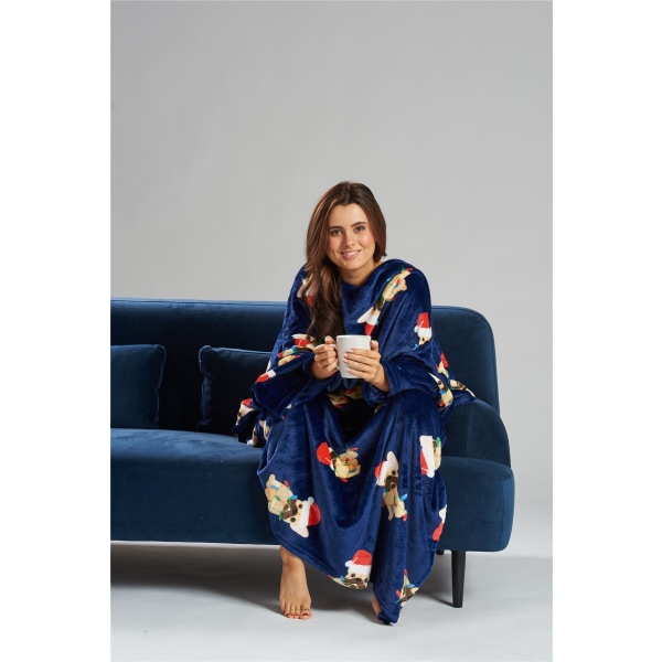 Luxury Fleece Sleeved Blanket Super Soft Warm Wearable Throw with Sleeves