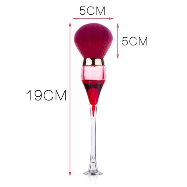 Red Wine Glass Foundation Powder Blush Brush Professional Make Up Brush Tool Set Cosmetic Very Soft Big Size Face Makeup Brushe