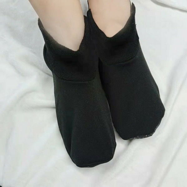 1Pair Winter Warm Soft Fleece Thick Bed Sock Non-Slip Slipper Floor Socks Indoor