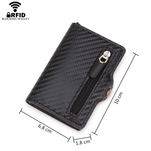 Carbon Fiber Rfid Blocking Protection Men Id Credit Card Holder Wallet Leather Metal Business Bank CreditCard Cardholder Case