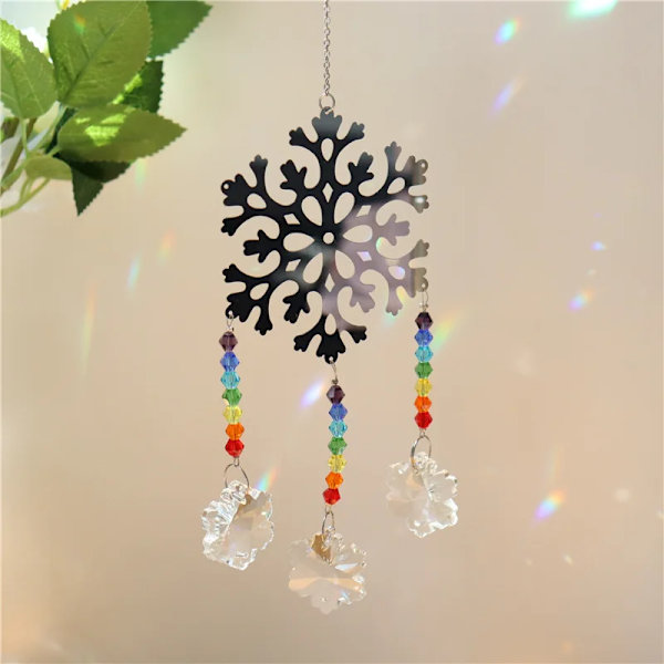 Chakra Tree of Life Sun Catcher Crystal Prism Handmade Crystal Drop Faceted Window Art Hanging Pendant For Home Garden Decor
