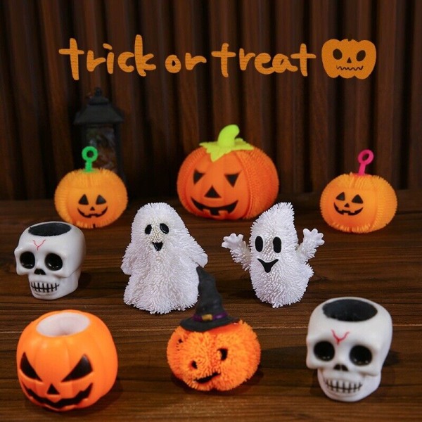 Halloween Toys Decompress Glowing Ghost Pumpkins Halloween Toys Pinch Toys