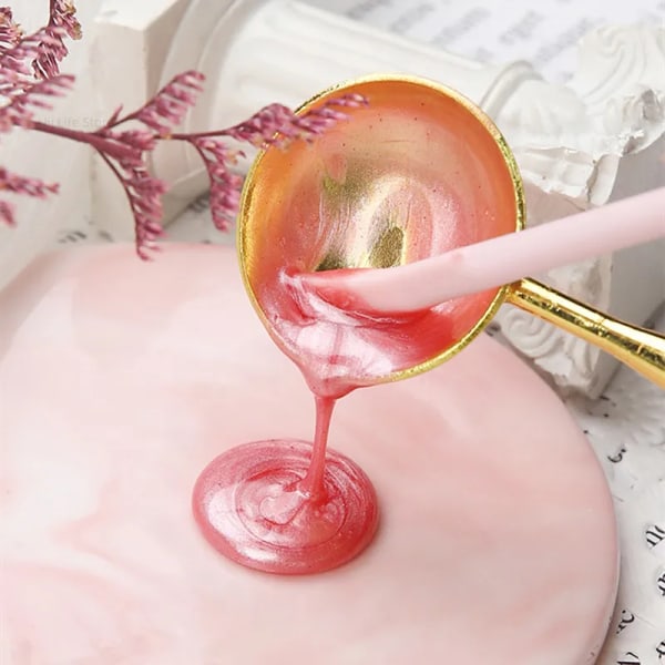 Seal Wax Cleaning Silicone Spoon Double-Headed Scraper Tool DIY Epoxy Resin Decoration Scraping The Edges of Melt Wax Beads