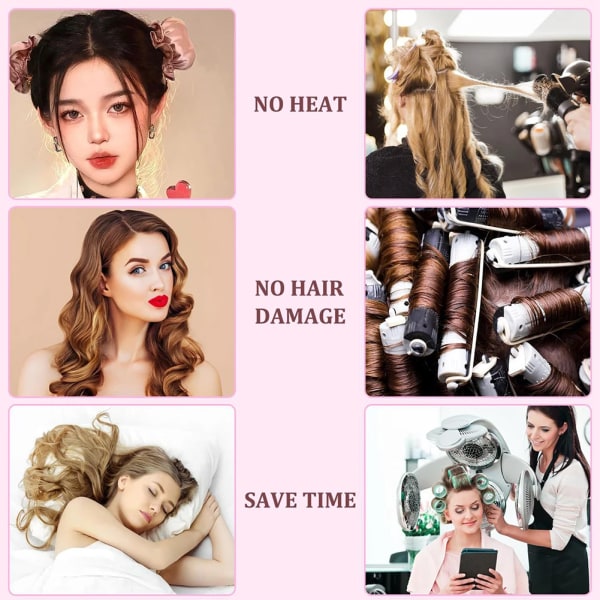 Heatless Curling Rod Silk Curls No Heat Hair Curler Soft Hair Rollers Sleeping Headband Lazy Hair Curlers Hair Styling Tools