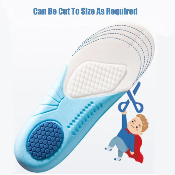 A Pairs Kids Memory Foam Insoles Children Orthopedic Breathable Flat Foot Arch Support Insert Sport Shoes Running Pads Care Tool