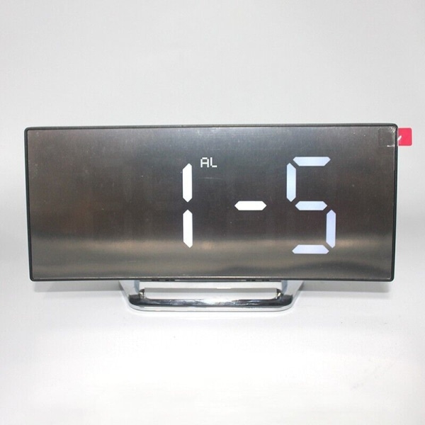 LED Digital Alarm Clock Nap Table Clock Electronic Clock LED Mirror Display-
