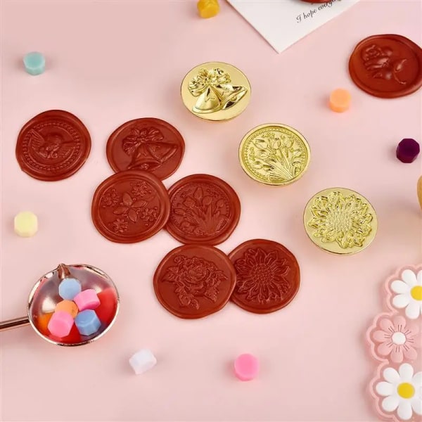 Alloy Fire Lacquer Wax Seal Stamps Retro Happy Birthday Antique Wooden Sealing Scrapbooking Sollos Stempel Wedding Decorative