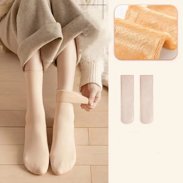 5Pairs Women Men Winter Socks Warm Thicken Thermal Snow Boots Floor Socks Soft Velvet Wool Cashmere Sock