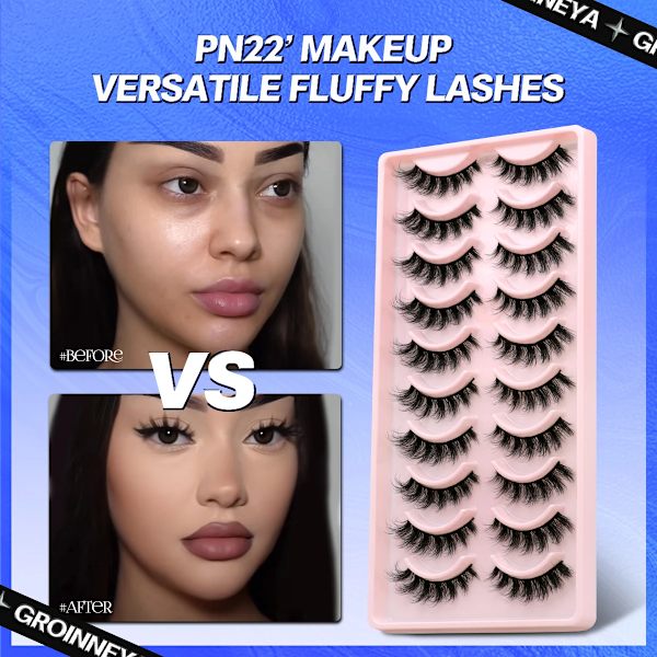 10 Pairs 3D Faux Mink Lashes Fluffy Soft Full Thick Wispy Natural long False Eyelashes Curly lashes wholesale lashes