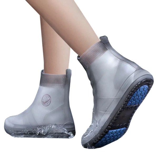 Waterproof Silicone Shoes Cover Water Boots Rain Footwear Protection Cover Galoshes for Men Anti-slip Rubber Rain Accessories