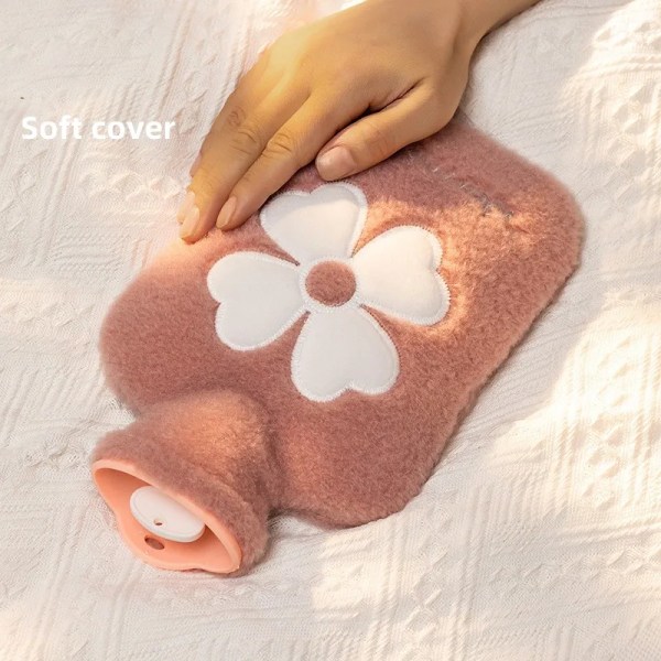 Winter Flower Pattern Hot Water Bottle Thick Plush Hand Warmers Heat Pack Pad PVC Enviromental Hand Heater Home Suppliers