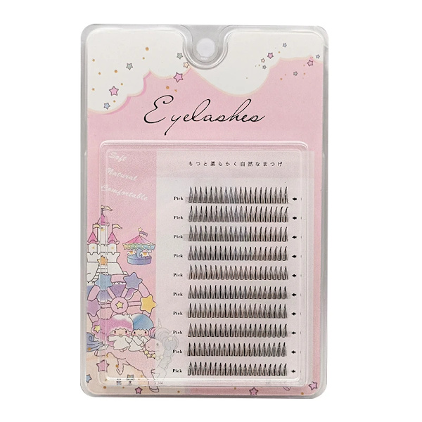 A/M Shape Premade Eyelashes Makeup Individual Lashes Cluster Spikes Lash Wispy Premade Russian Natural Fluffy False Eyelashes