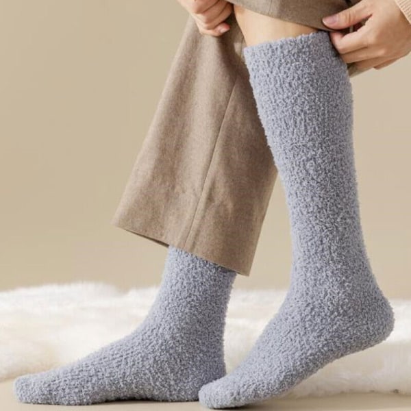 Men Fleece Long Floor Bed Socks Slipper Sleeping Warm Thicken Indoor Furry Soft