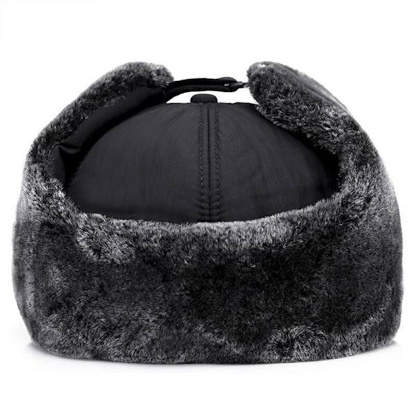 Tjocka Vinter Varm hatt Män Fuskpäls Bomber Hat Öron Flik Kvinnor Mjuka termohuvar Hattar för utomhusfiske Skidåkning Keps Hattar
