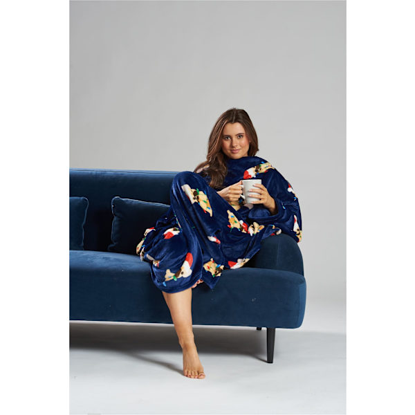 Luxury Fleece Sleeved Blanket Super Soft Warm Wearable Throw with Sleeves