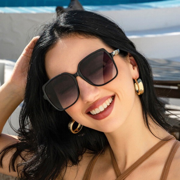 Gafas de Sol para Mujer Lentes Oscuros Marco Cuadrado de Gran Tama?o Moda Casual