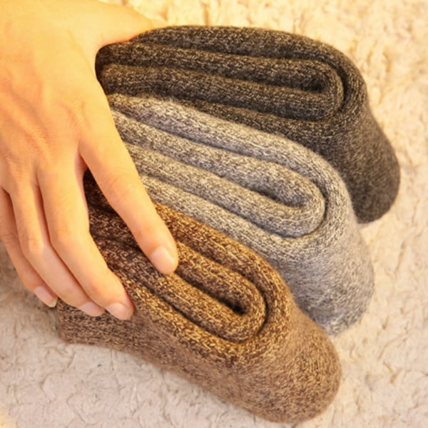 5 Pack  95%Merino Wool Cushioned Warm Thermal Thicken Fleece Crew Socks Winter ！