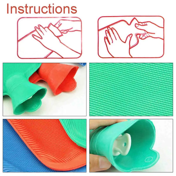 1PC Thick Hot Water Bottles Portable Rubber Winter Warm Hot Water Bag Hand Warmer Girls Pocket Hand Feet Warm Water Bottle