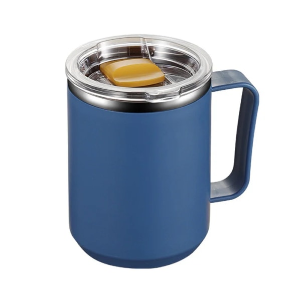 1pc  450ML  Insulated Coffee Mug With Handle And Lid, Stainless Steel Coffee Travel Mug, Double Wall Vacuum Coffee Mug For Office