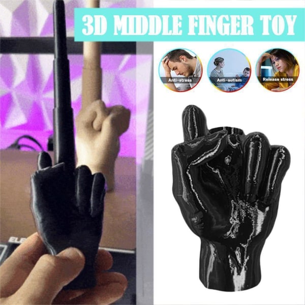 3D Printing Telescopic Middle Finger Decompression Decompression Toy Adult H7M7-