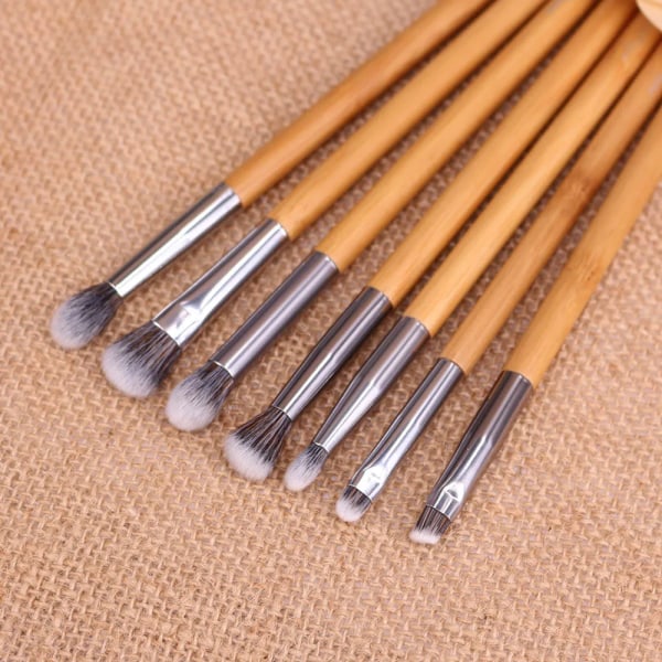 Premium Makeup Brush Set 7pcs Eyes Shadow Smudge Blending Contour Eyeliner Eyebrow Makeup Applicator Tools Kit