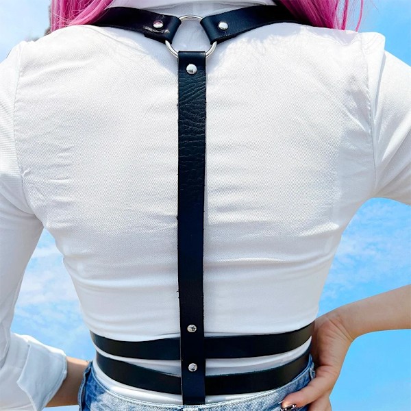 Women Fashion Harness Belt Waist Leather Harness Belts Suspenders for Women Punk Gothic Waist Adjustable Harness Belt Accessorie