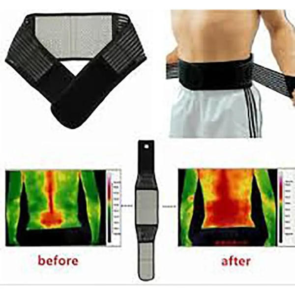 Adjustable Waist Nature Tourmaline Self heating Magnetic Therapy Support Belt Lumbar Brace Massage Band