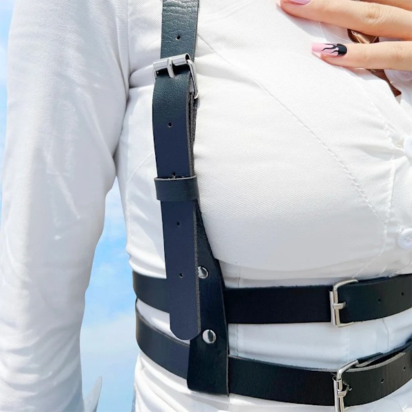 Women Fashion Harness Belt Waist Leather Harness Belts Suspenders for Women Punk Gothic Waist Adjustable Harness Belt Accessorie