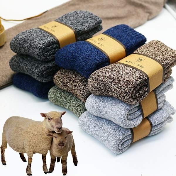 Winter Men Warm High Quality Harajuku Snow Casual Antifreeze Wool Socks