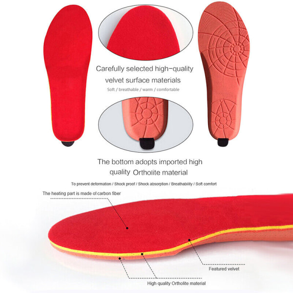 Winna Wireless Warm Shoe Insoles with Remote Control Unisex Heated Insole