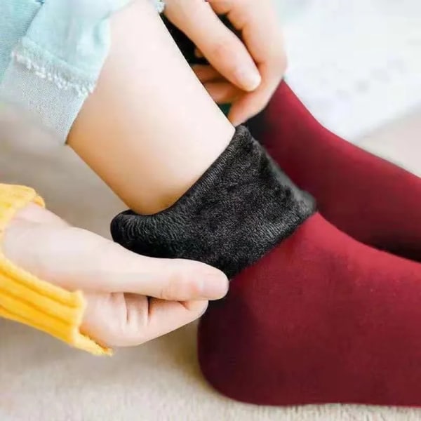 3 Pairs Lot Women Men Winter Warm Thicken Thermal Snow Socks Solid Color Floor Socks Soft Velvet Wool Cashmere Home Dropshipping