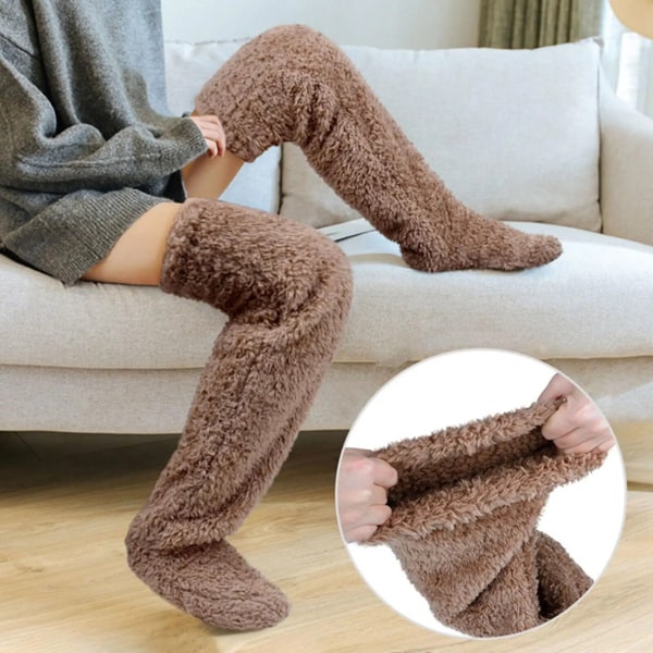 furry over the knee Socks Thick Fuzzy and Fluffy Leg Warmer for winter