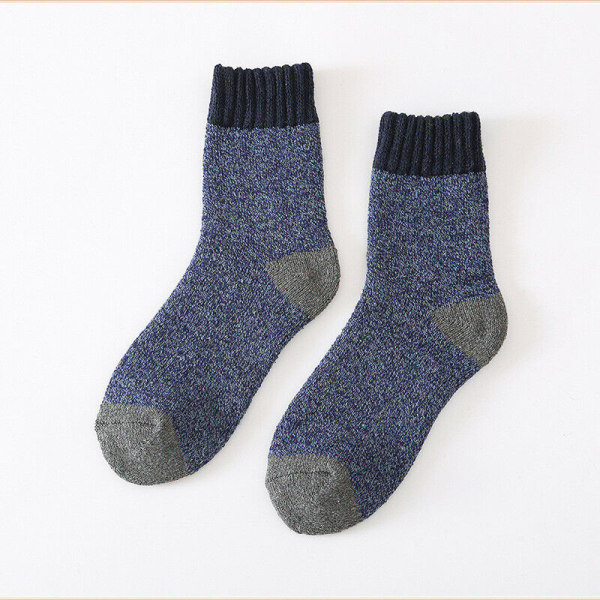 5 Pairs Men's Winter Cotton Towel Socks Plush Thick Warm Medium Tube Socks