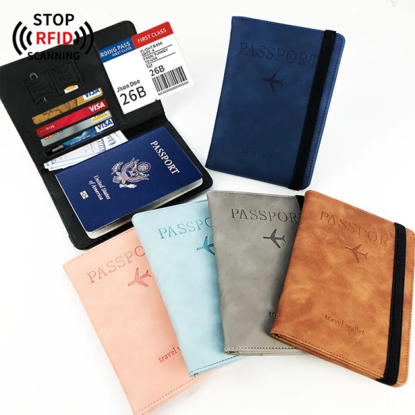 Cross-border hot spot RFID passport bag travel wallet  multi-function can put SIM card ID bag leather case passport holder