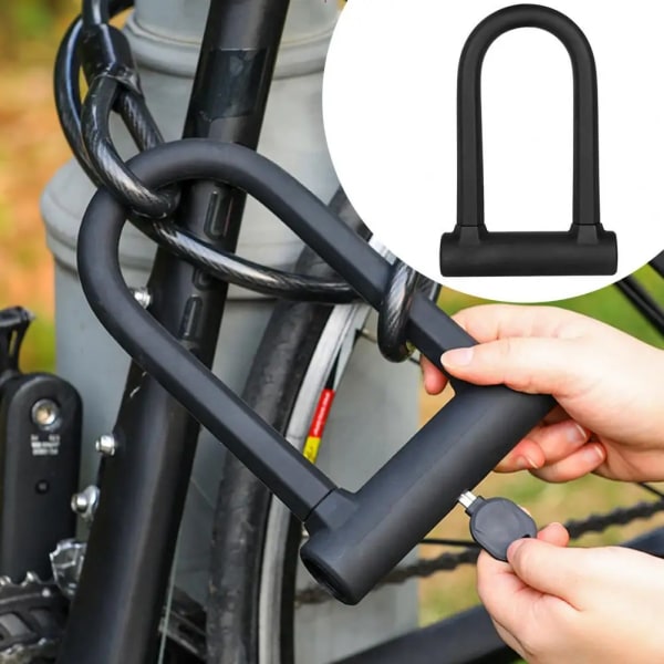Mountain Bike Road Bike Lock Rainproof Hydraulic Shear Resistance Zinc Alloy Bicycle Motorcycle Scooter Cycling Lock for Scooter