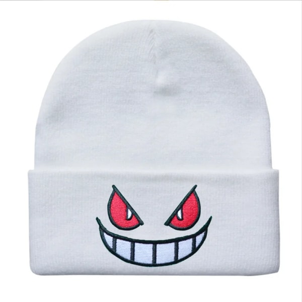 Mouth Eyes Embroidery Elasticity Cartoons Beanie Winter Keep Warm Fashion Autumn Crimping Woman Men Knitted Hat Skull Cap