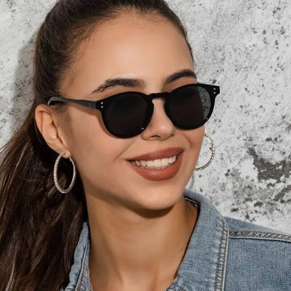 Gafas de Sol para Mujer Lentes Oscuros con marco Ovalado de Moda Casual Retro