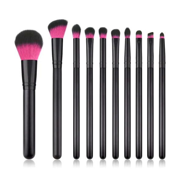 10PCS Makeup Brushes Set Black Handle Women Foundation Make up Brush Beauty Tools Kit for Lip Eye Liner maquiagem