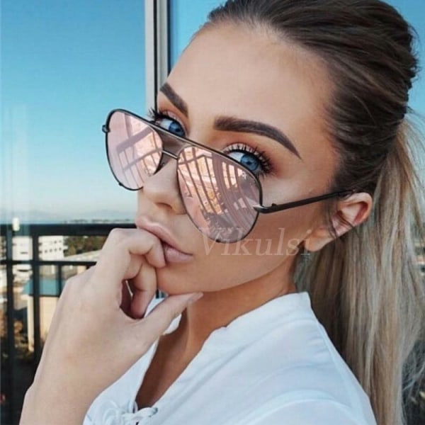 New Brand Designer Fashion Sunglasses Women's Oversized Pilot Sun glasses For Wo