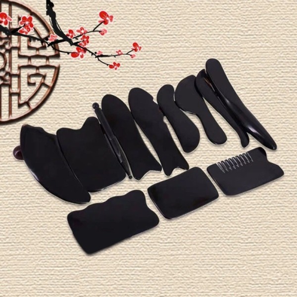 Water Buffalos Horn Gua Sha Facial Tools Scraping Board Gua Sha Massage Tool For Scraping Facial And Body Skin