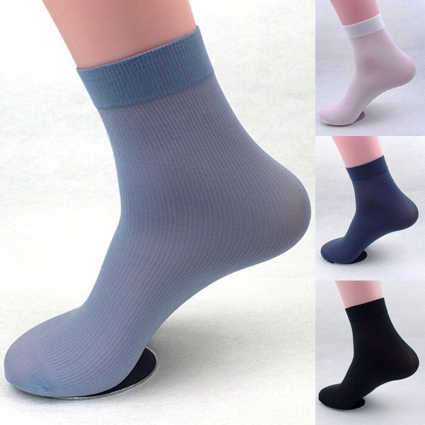 Mens Dress Socks 10Pairs Casual Fashion Breathable Ultra-Thin Short Stockings