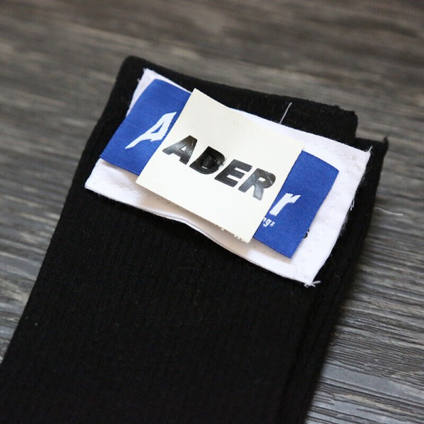 Fall Winter Embroidered Cotton ADER Mid Calf Socks